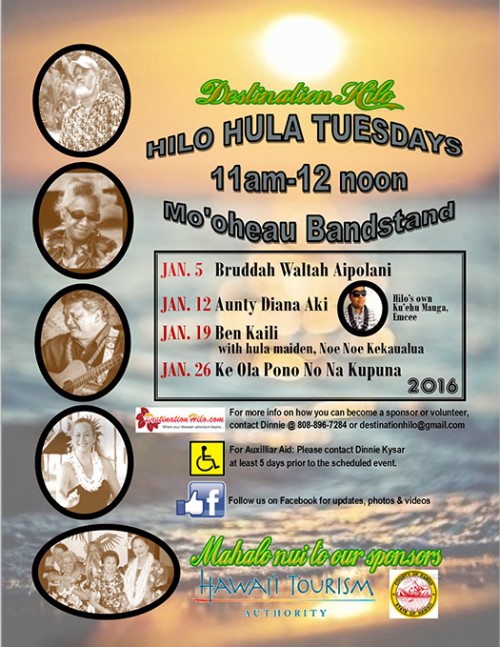 Hilo Hula Tuesdays January Lineup Destination Hilo